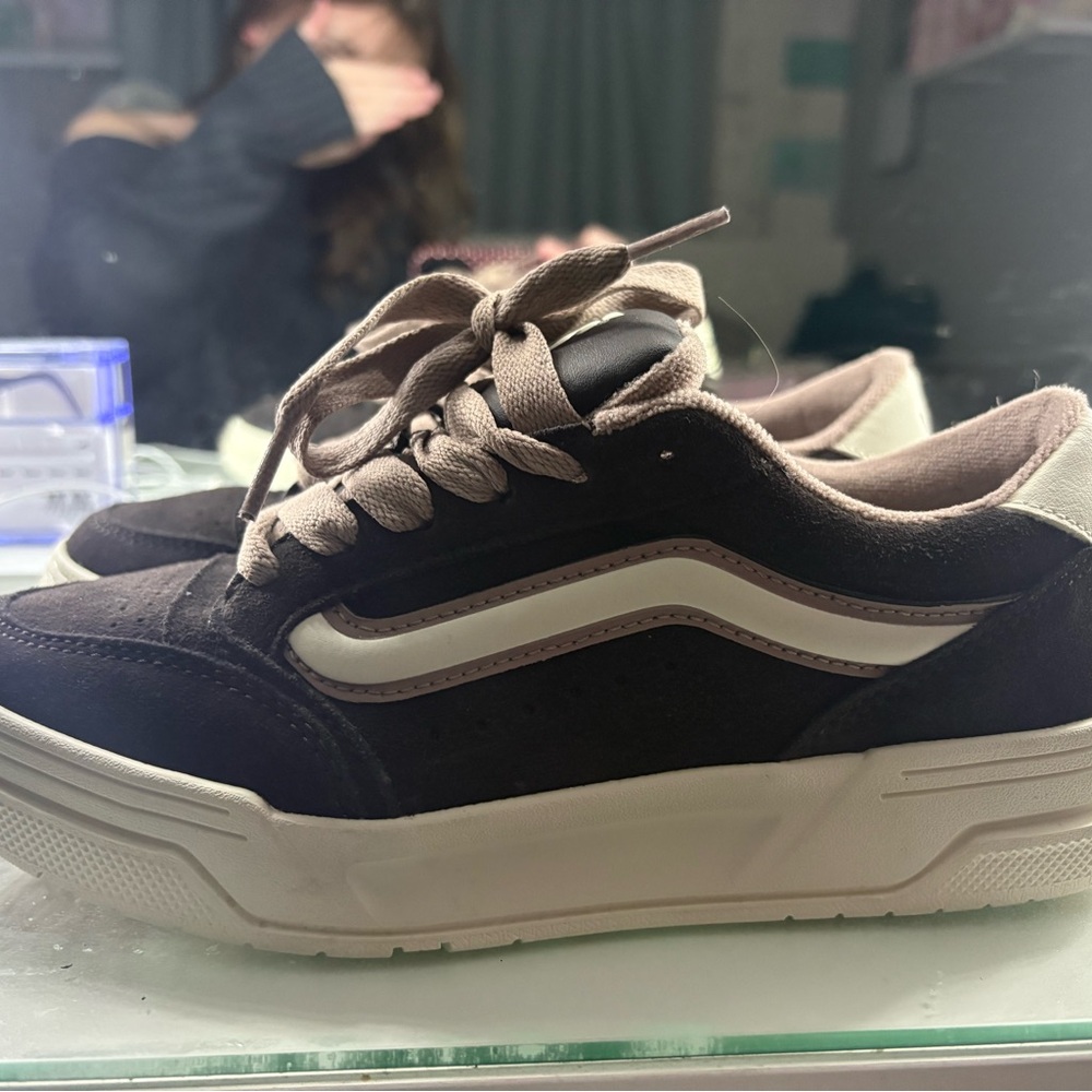 Vans Black and White Athletic Shoes